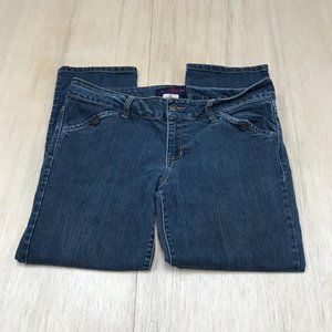 HK premium denim size 15 blue skinny fit crop